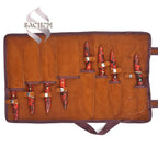 Stainless Steel Damascus Chef Knife Set 8 pcs Red with Bag 103 Sachem
